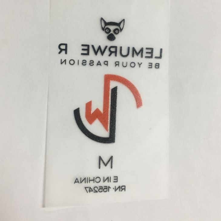 گارمنٹ کالر سلیکون حرارت ٹرانسفر مارک